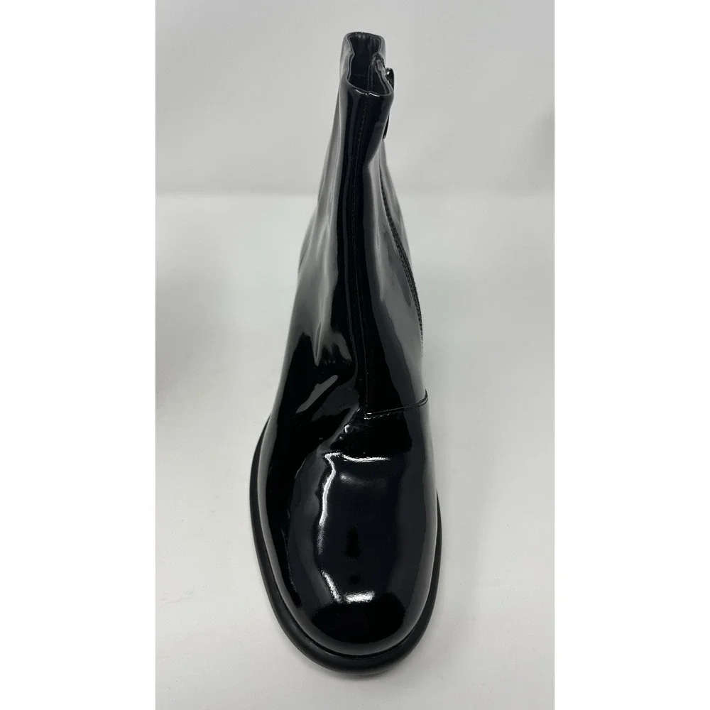 ECCO WOMEN BOOTS SHOES SCULPTED PATENT LEATHER BLACK SIZE 41 EU / 10 USA